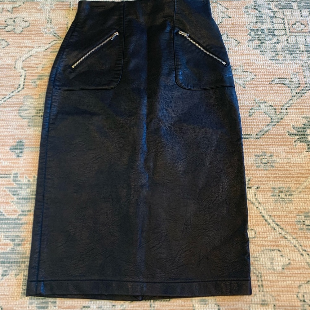 Zara Faux Leather Skirt